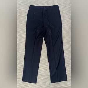 SANTORELLI Men’s Black Plaid Suit Pants